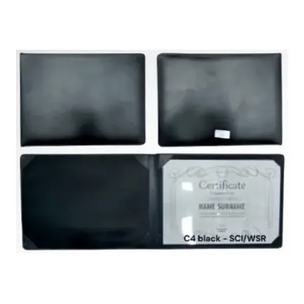 Black Certicate Folder (Portrait)