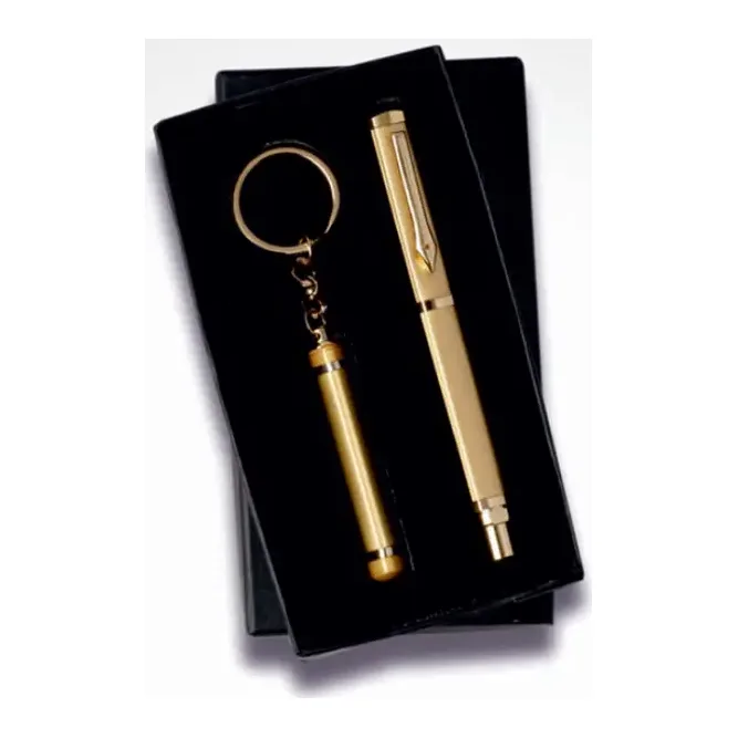 Pen Keychain Set Metallic Golden