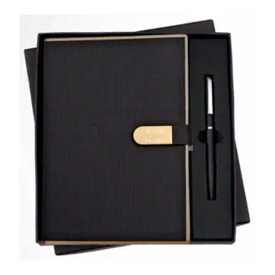 2-in-1 Golden Border Magnet Diary Set