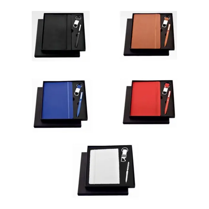 3-in-1 Elastic Diary with Keychain Set – 3-in-1 Gift Sets