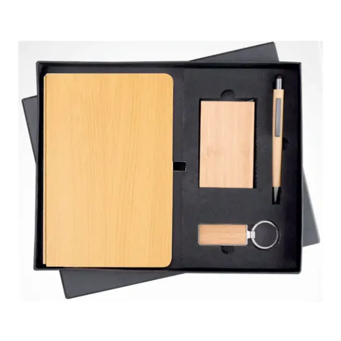4-in-1 Cardholder Wooden Diary Set – 4-in-1 Gift Sets