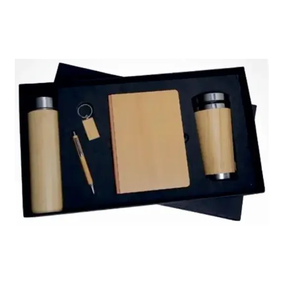 5-in-1 Black Crock Diary Flip Cup Bottle Pen Keychain Set