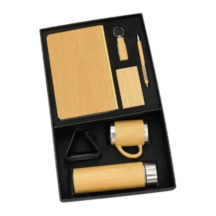 6-in-1 Wooden Diary Bottle Cup Cardholder Pen Keychain Set – Premium Combo Sets (6 & 7-in-1)