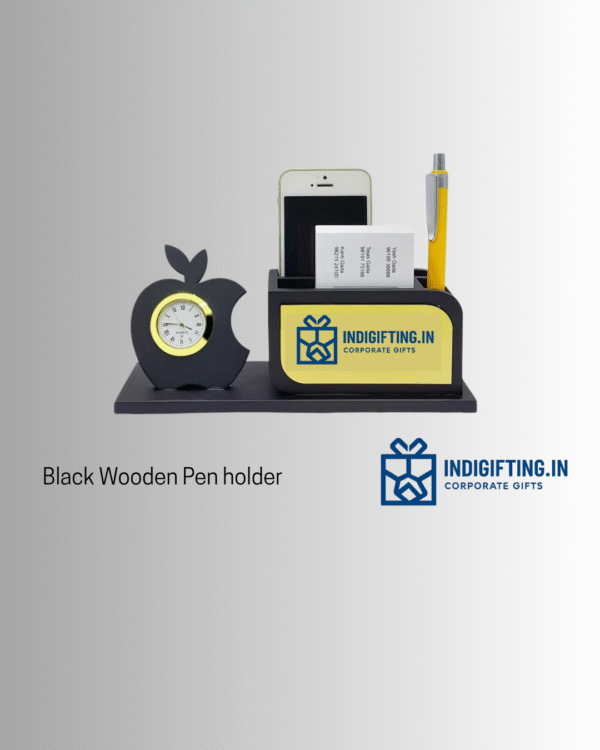 Black Wooden Pen holder