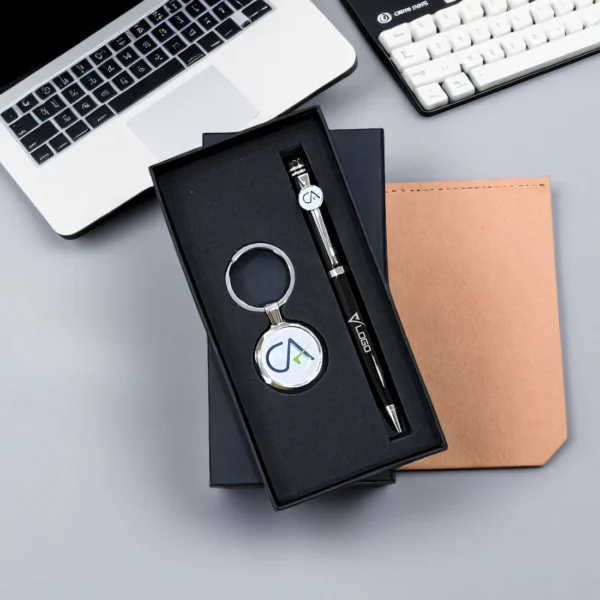 CA Customized Pen And Keychain Corporate Set